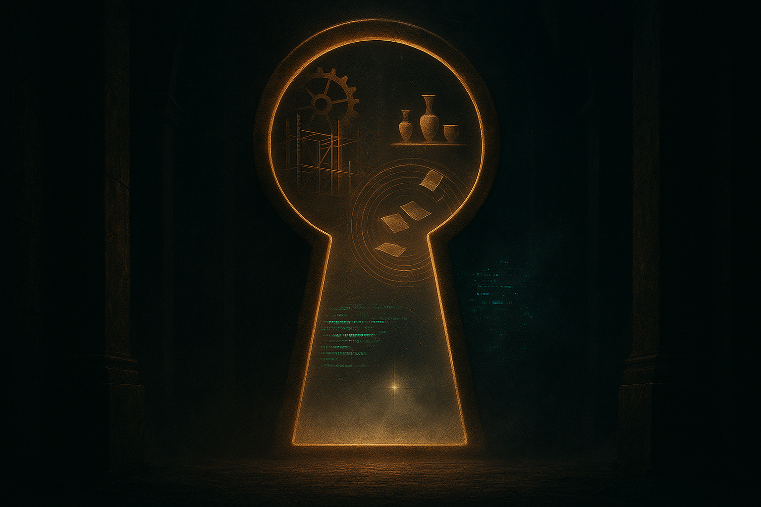 Bureau d’explorateur du temps avec cartes et instruments